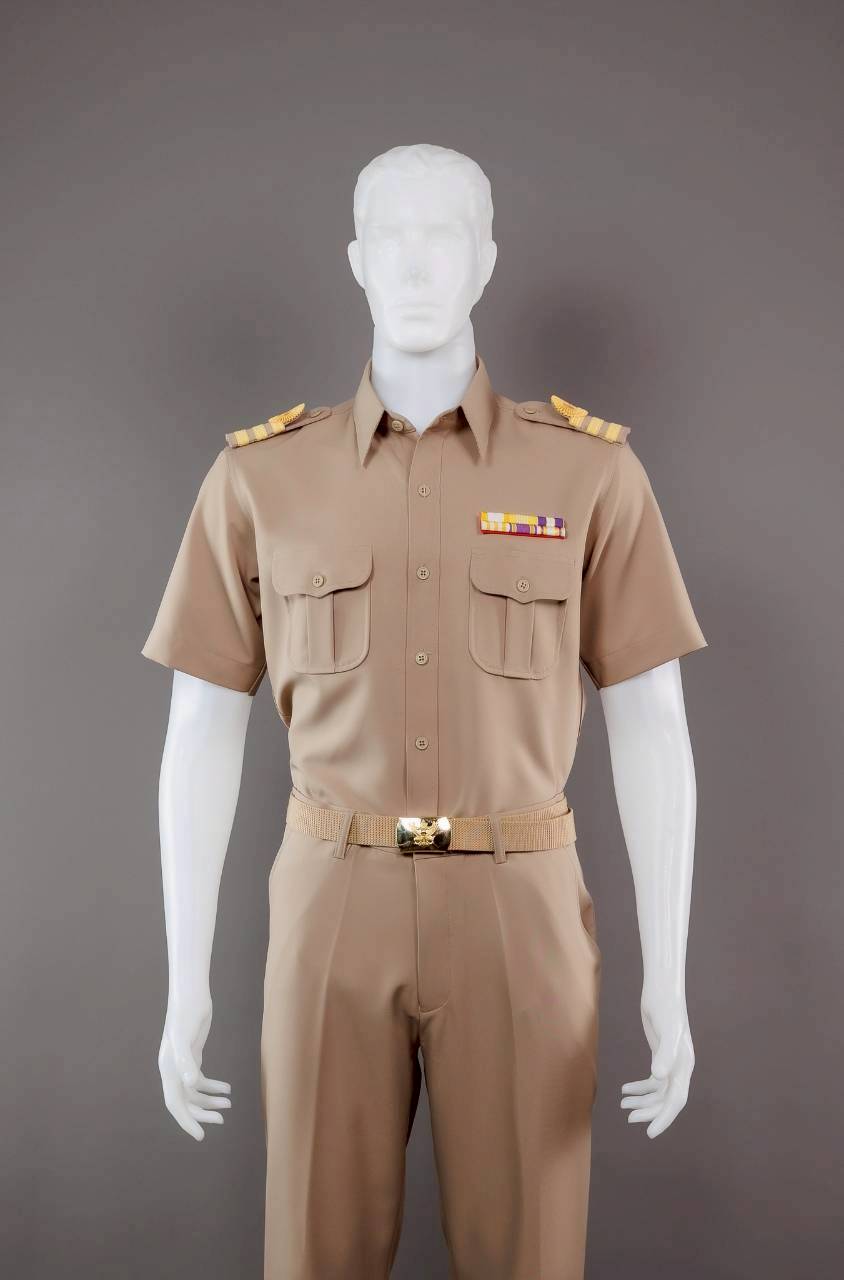 เสื้อกากีแขนสั้น ผ้าไมโคร โพลีเอสเตอร์