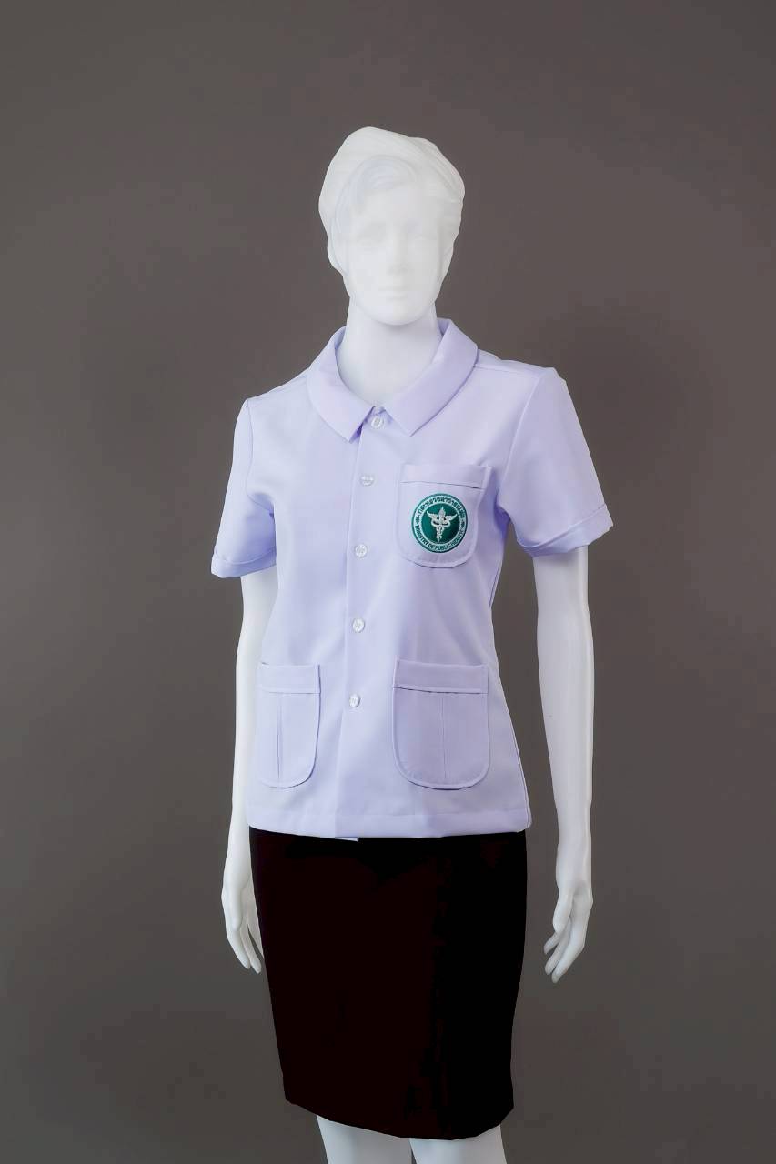 เสื้ออนามัยคอบัวมน แบบที่ 1
